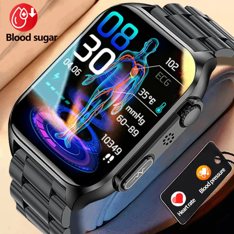 

2023 ECG+PPG Smart Watch Men Laser Treatment Of Hypertension Hyperglycemia Hyperlipidemia Heart Rate Healthy Sport Smartwatch
