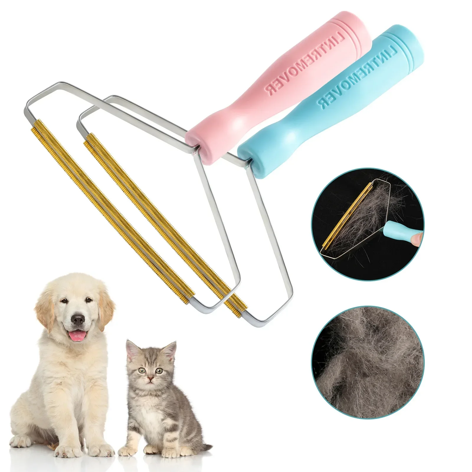 Cat Dog Pet Hair Remover Tool Deep Cleaner Scraper Fabric Shaver Carpet Rake Rugs Couch Lint Rollers
