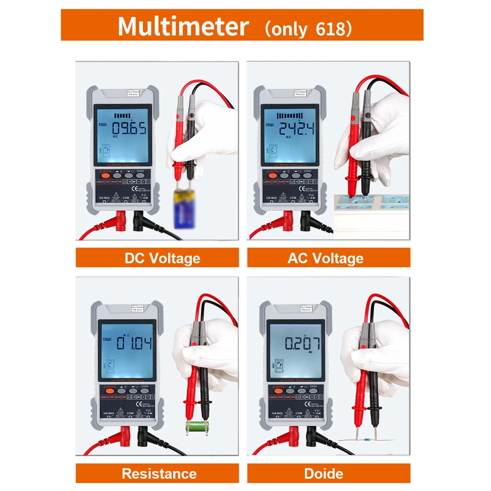 ET616 ET618 Network Cable Tester with LCD Display Analogs Digital Search POE Test Cable Pairing Length