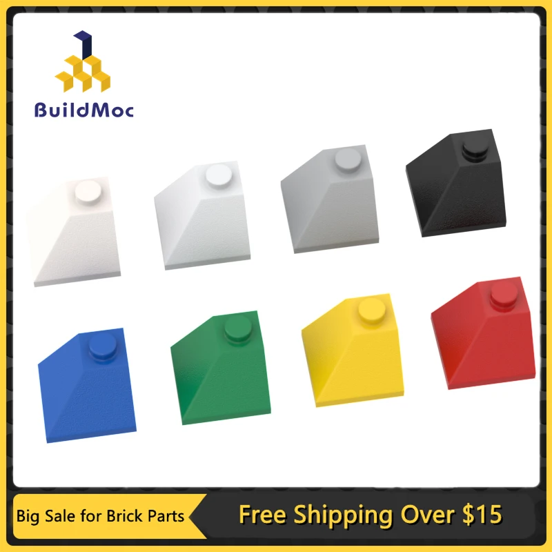 10Pcs MOC Parts 3045 Slope 45° 2 x 2 Double Convex Corner Compatible Bricks DIY Building Blocks Particle Kids Brain Toy Gift