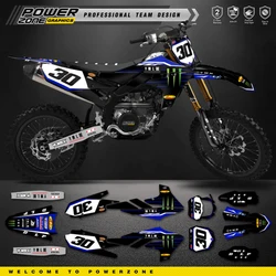 PowerZone Custom Team Graphics Backgrounds Decals Stickers For YAMAHA Kit 2019-2023 YZ250F WR250F 2018-2022 YZ450F WR450F 16