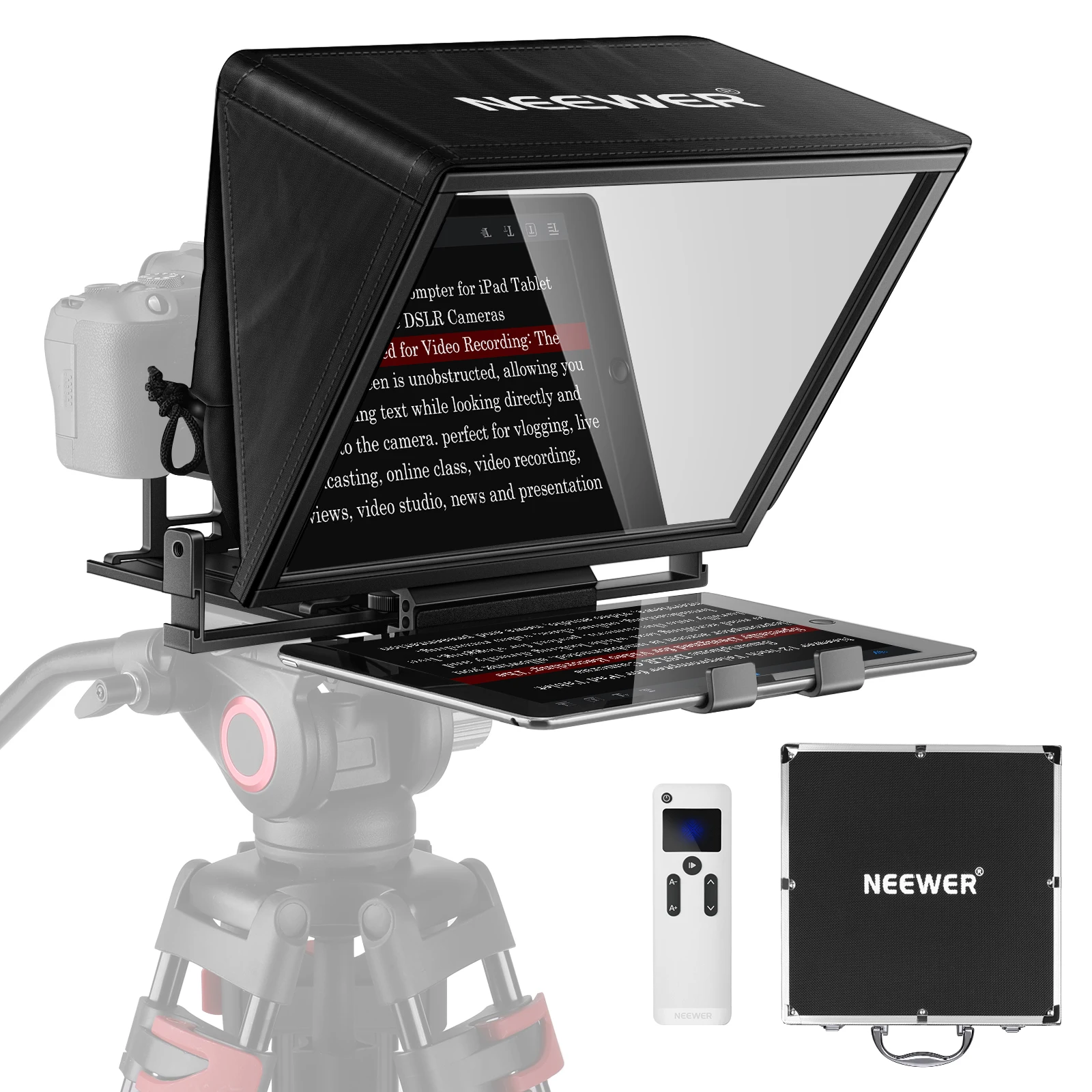 NEEWERTeleprompterX14PortableTeleprompterwithRT110Remote