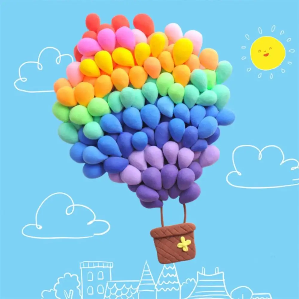 12/24/36 Color Air Dry Clay Colorful Plasticine Lightweight Clay With Tools Children Handicrafts Art Class School Art Supplies air dry clay modelling clay