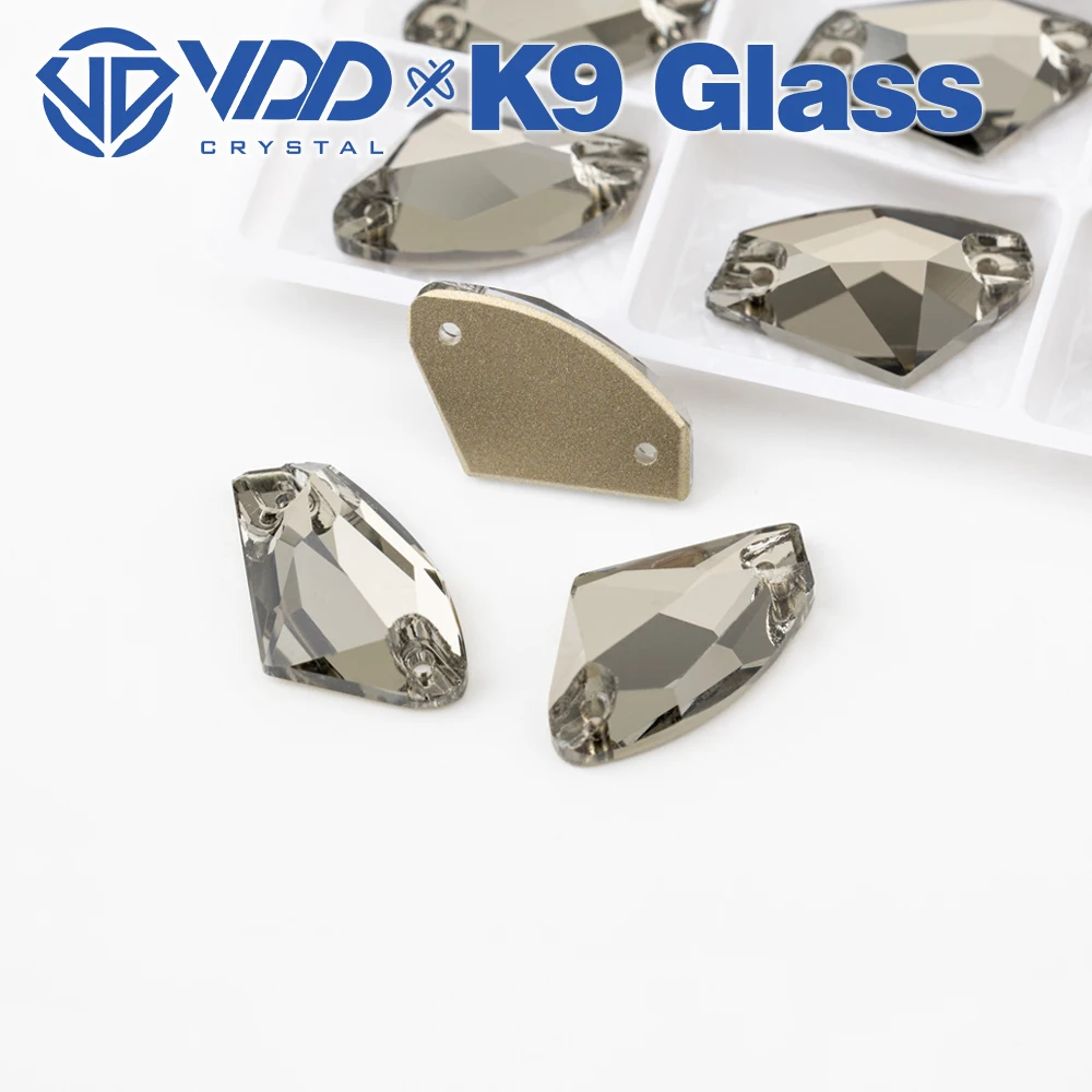 VDD S103 블랙 다이아몬드 챔퍼 최고급 K9 유리 바느질용 라인스톤 크리스탈 바느질 플랫백 스톤 의류 웨딩 드레스용