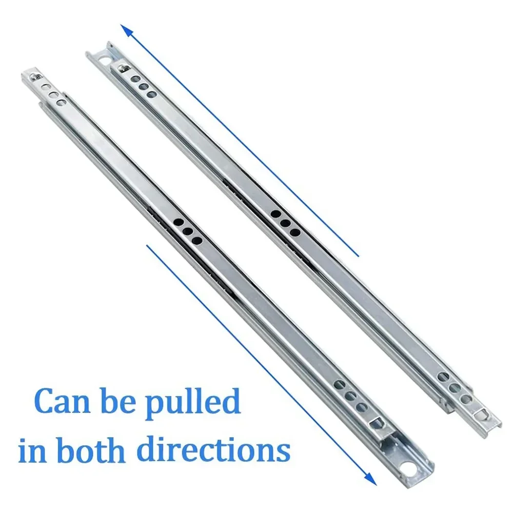 17mm Wide Mini Drawer Slides Two-way Pull-out Slide Rail Track Rail 1 Pair Drawer Runners Furniture Hardware Guide Slide