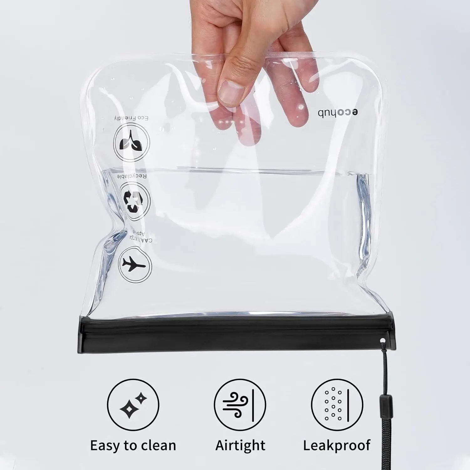 1pcs Luggage Transparent Travel Use Leakproof Flight Make Up Waterproof For Women Reusable Airport Security Toiletry Bag 5