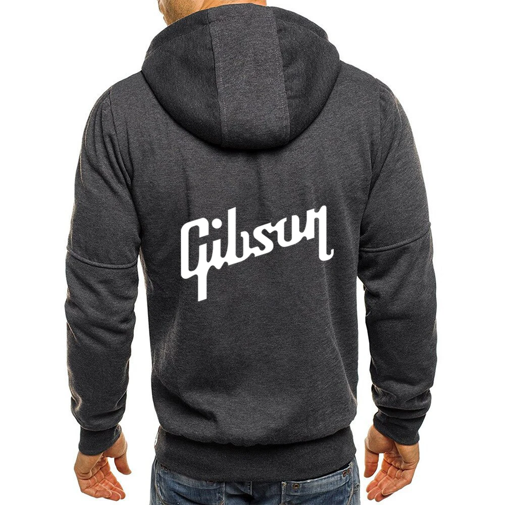 Gibson 2023 Spring and Autumn New Style High street Men Printing Solid color Hoodies Jacket Zipper Sweatshirts coat clothing
