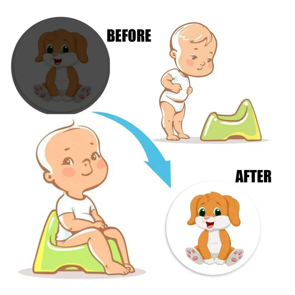 Great Easy to Use Safe Eco-friendly Cartoon Baby Potty Auxiliary Reward Sticker Potty Training Sticker Build Self-esteem