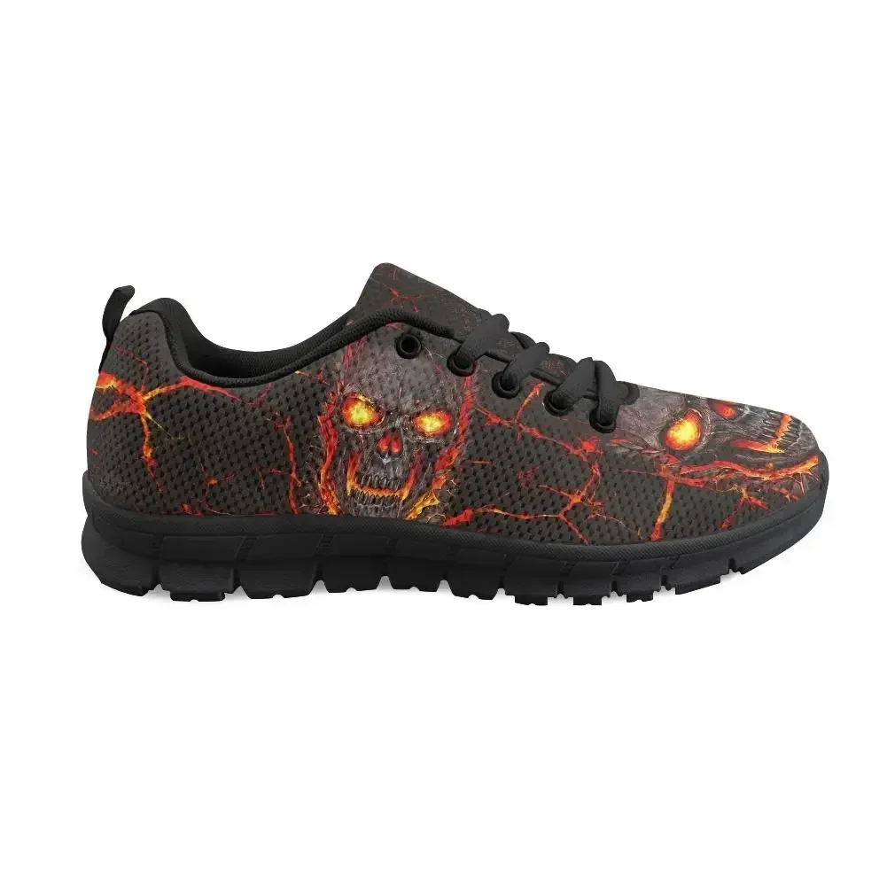 Skull Lava Women Shoes Summer Mesh Breathable Flat Shoes Adults Walking Lightweight Sneakers Trainers Zapatillas