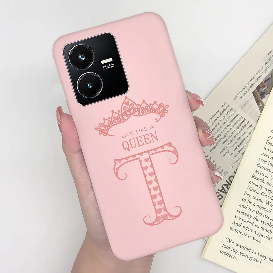 Luxury Fashion Matte Crown Alphabet Pattern Soft Phone Cover