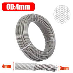 Stainless Steel Rustproof Wire Ropes for Yard and Deck Applications (4mm)
