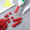 20pcs Caulk Cap Glass Glue Tip Sealing Cap Barrel Glue Mouth Protective Cover Caulking Gun Nozzles Cap Red Caulk Saving Cap 2