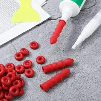 20pcs Caulk Cap Glass Glue Tip Sealing Cap Barrel Glue Mouth Protective Cover Caulking Gun Nozzles Cap Red Caulk Saving Cap 2
