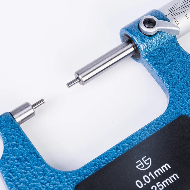 얇은 막대 끝 마이크로미터 원형 직경 2mm 좁은 간격 작은 홈 외경 깊이 기계적..