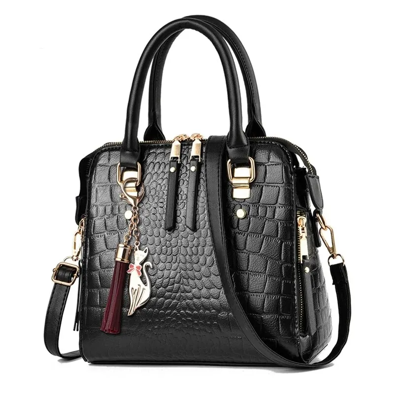 LADY 20 HANDBAG IN CROCODILE PATTERN WHITE CALFSKIN