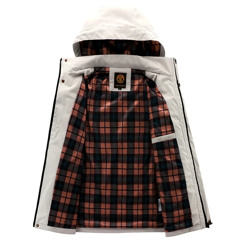 2024 männer Winter Vintage Hohe Qualität Outwear Winddicht Wasserdichte Mäntel Parkas Männlich Marke feste Beiläufige Dicke Warme Jacken – Detail 9