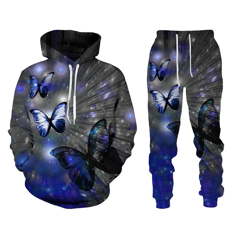 Men's Streetwear Hoodies Pants Sets Sportwear Tracksuit