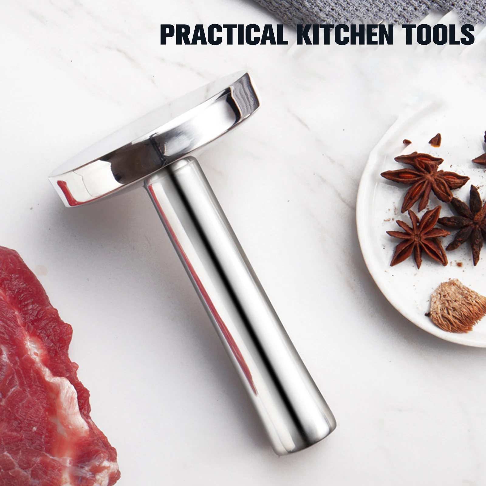 Meat Pounder Flattener Kitchen Meat Mallet Tenderizer Tool Food Grade Stainless Steel meat tenderizer meat hammer