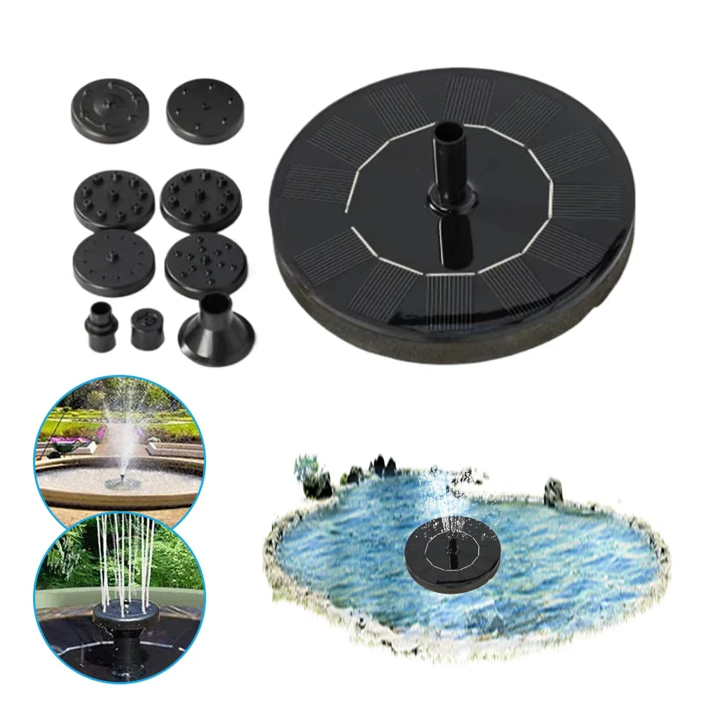 Solar Fountain Pump 1.2W Solar Powered Water Fountain Pump For Bird Bath Garden Pond Pool Outdoor