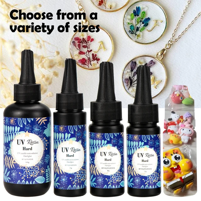 Hard UV Resin Glue Crystal Clear Ultraviolet Curing Epoxy Resin UV Glue  Solar Cure Sunlight Activated DIY Jewelry Making Tools - AliExpress