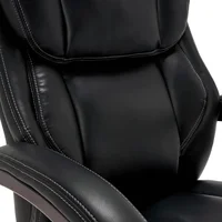 Office Chair Cover Bellamy Executive Office Chair With Memory Foam Cushions Waterfall Seat Edge Bon Solid Wood Arms and Base 2