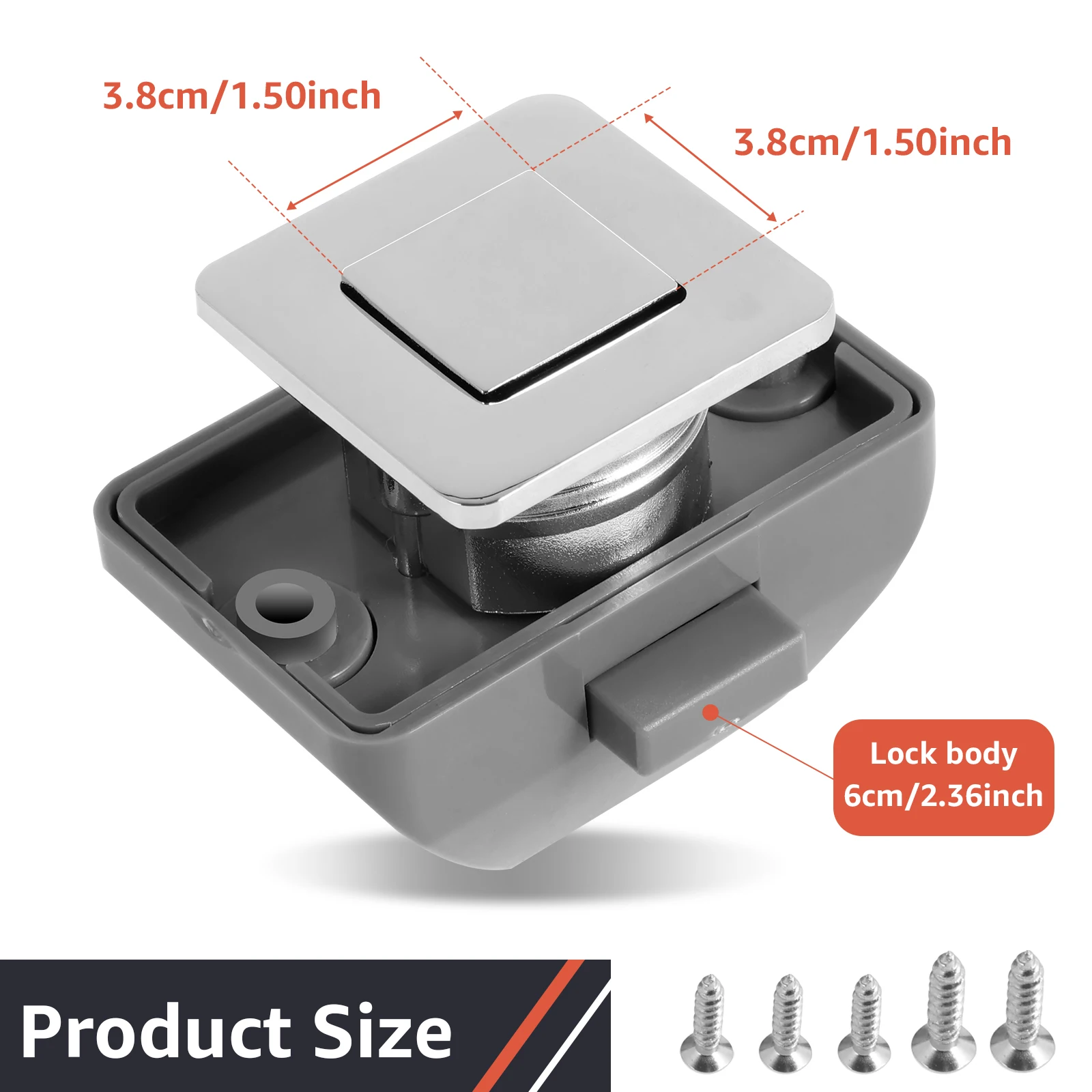 1/10PCS Cabinet Knob RV Push Button Cabinet Latch Rust Compartment Latch Multipurpose Drawer for Camper Boat Carav door lock mini padlock draw latches