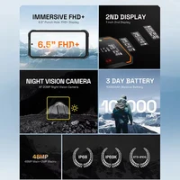 IIIF150 B1 Pro Rugged Phone 6.5" FHD+ Display Octa-core 20MP Night Vision 6GB RAM+128GB ROM 10000mAh Android 12 Smartphone 2