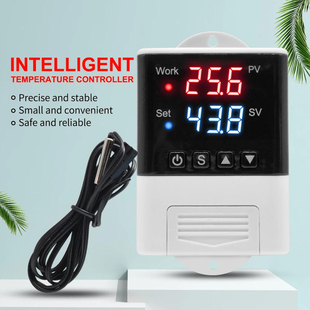 ANKROYU Regolatore di Temperatura Digitale W3230, Timer Digitale LCD, Interruttore Termostato, Sensore Interruttore Controllo Temperatura CC 12 V 24 V