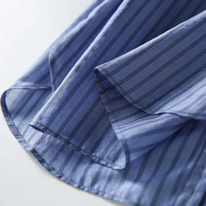 100% Lin Plissé Homme Chemise Chemise Lin Chemise décontractée Blanche