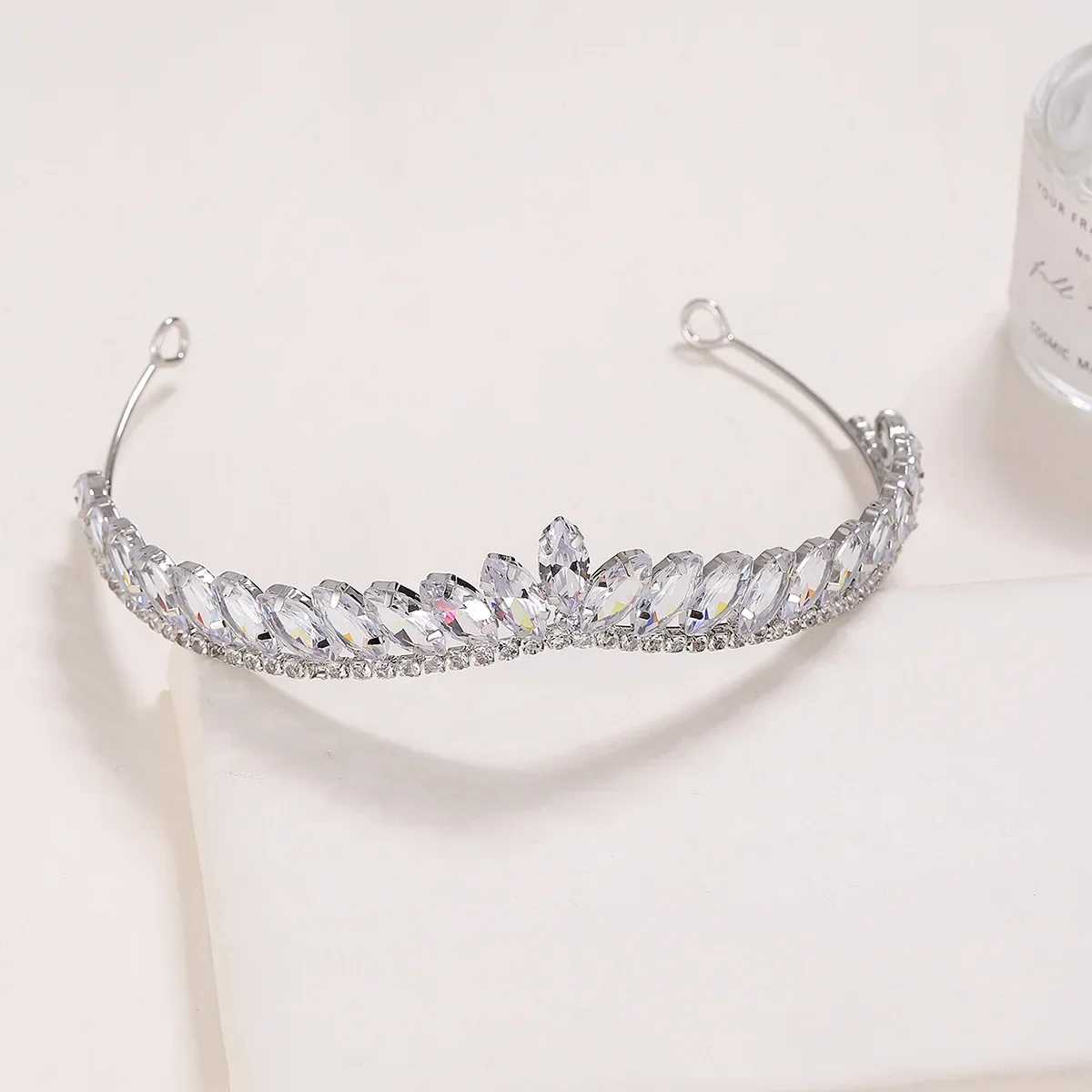 1PC Crystal three-dimensional bridal decorative headband tiara Birthday crown Wedding tiara