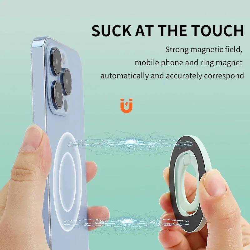 Magnetic Phone Holder Finger Ring 360 Grip Degree Rotating Phone Stand Black White Green Pink For Car Mount Phone Accessories, Alina Gadgets