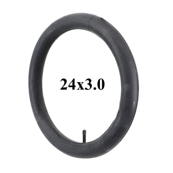 1 Pz Tubo Per Bicicletta Da Spiaggia 24x3.0 24*3.0 24x3 24*3 Bici Tubo Interno In Butilico Per Motoslitta Biciclette ATV Nero Pneumatico 24 pollici Accessorio
