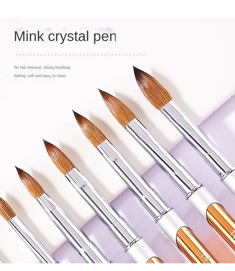 Professional Kolinsky Acrylic Nail Brush - Size 2-18#