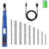 Electric Cordless USB Rechargable Hand Drill Kit for Jewelry Making,Pin Vise Set for Resin Plastic Keychain Polymer Clay 1