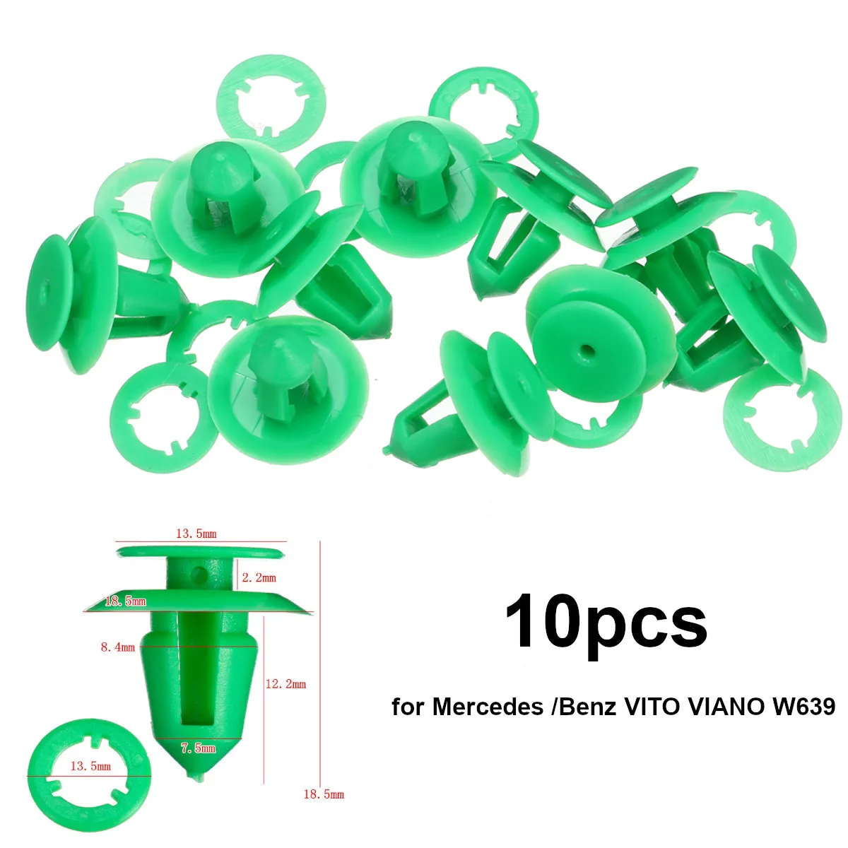 10/20 Pz Car Door Card Trim Panel Fastener Clips Portellone Posteriore Fermo Interno Per Mercedes Benz Vito Viano W639