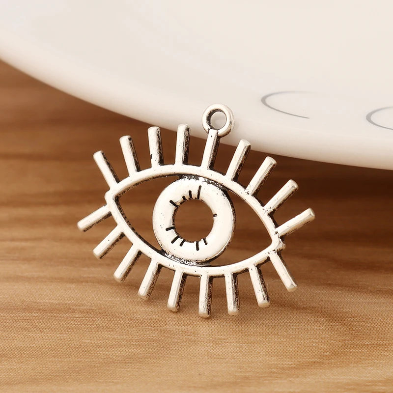 

30 Pieces Tibetan Silver Egyptian Eye Of Horus Charms Pendants For DIY Necklace Earring Jewellery Making Findings Accessories