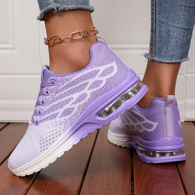 Women Running Shoes Sneaker Air Cushion Soft Sole Lightweight Mesh Tennis Sports Shoes