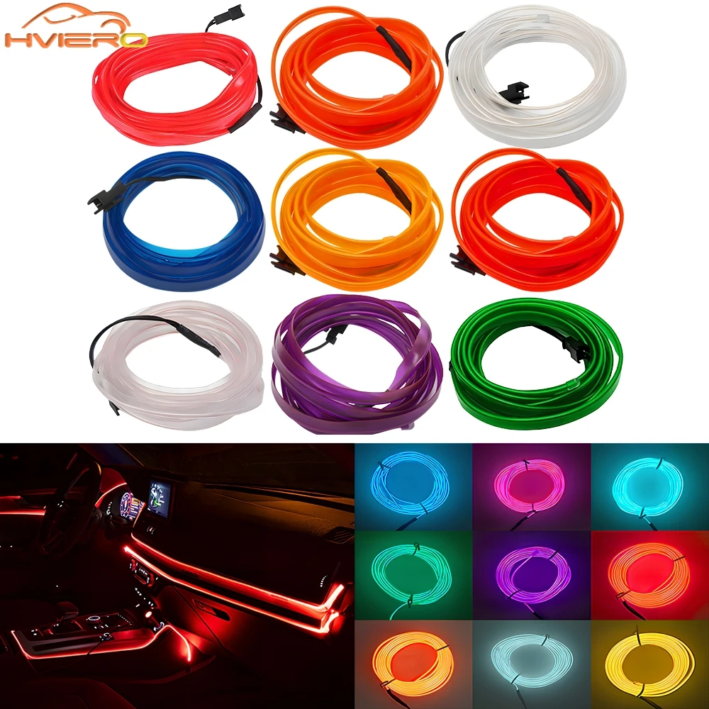 รูปสินค้า สายไฟ LED ยืดหยุ่น ตกแต่งภายในรถ 12V