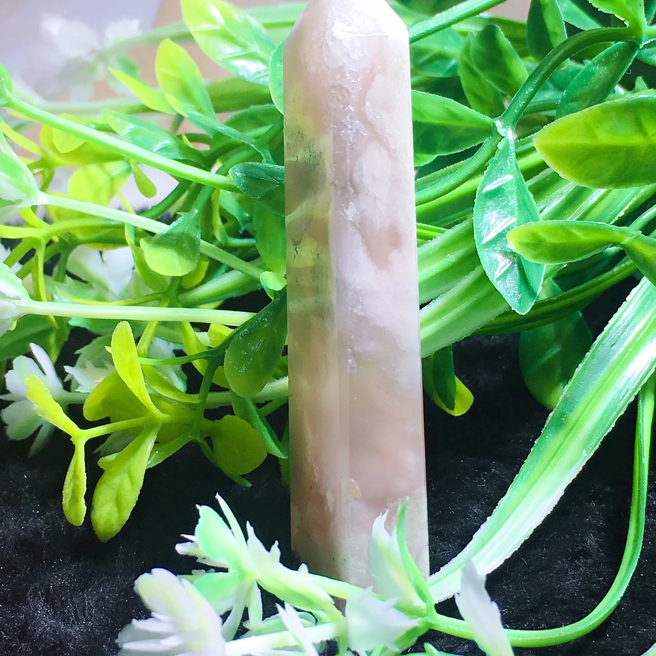 Green Flower Agate Tower 2419