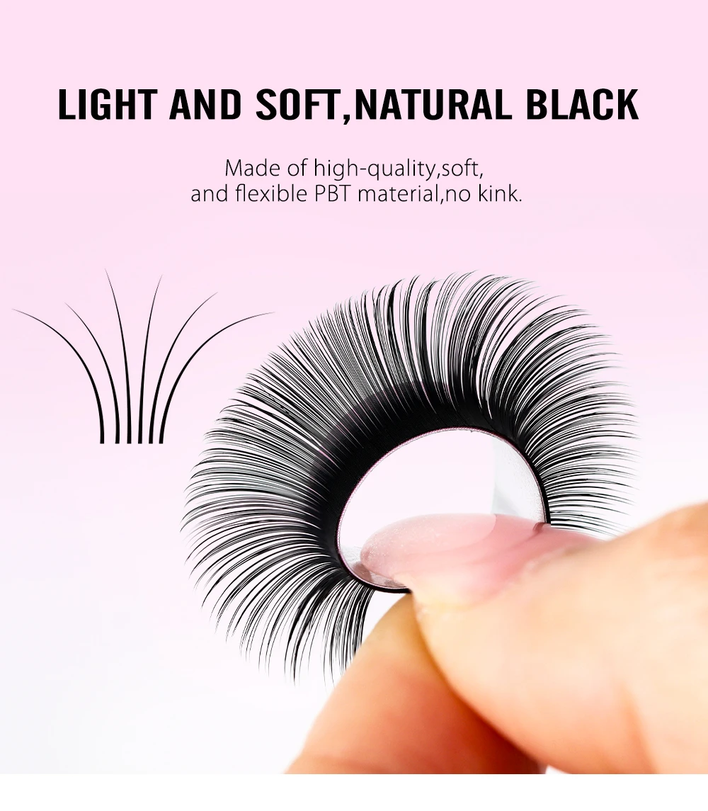 NATUHANA Klassische Kamelien-Wimpernverlängerungen, gemischte 3 Längen, künstliche Nerz-Rundwimpern, weiches, natürliches Volumen, Augenverlängerung, Make-up – Detail 8