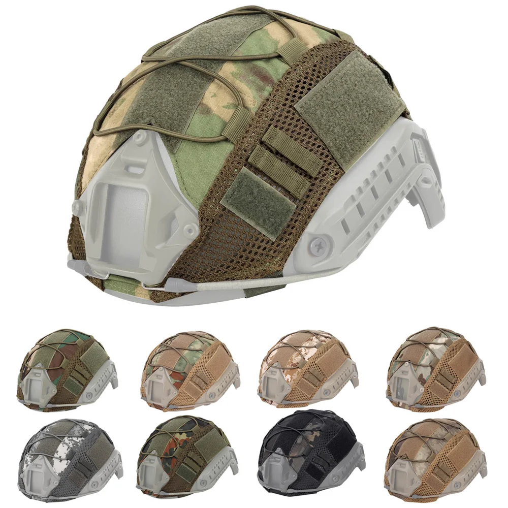 

Tactical Helmet Cover with Elastic Cord for Fast Helmets MH PJ BJ Airsoft Paintball Military Wargame Gear Helmet Cover 11 Colors