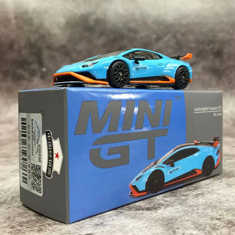 MINI GT 1:64 Huracan STO Verde Citrea LHD Diecast Model Car