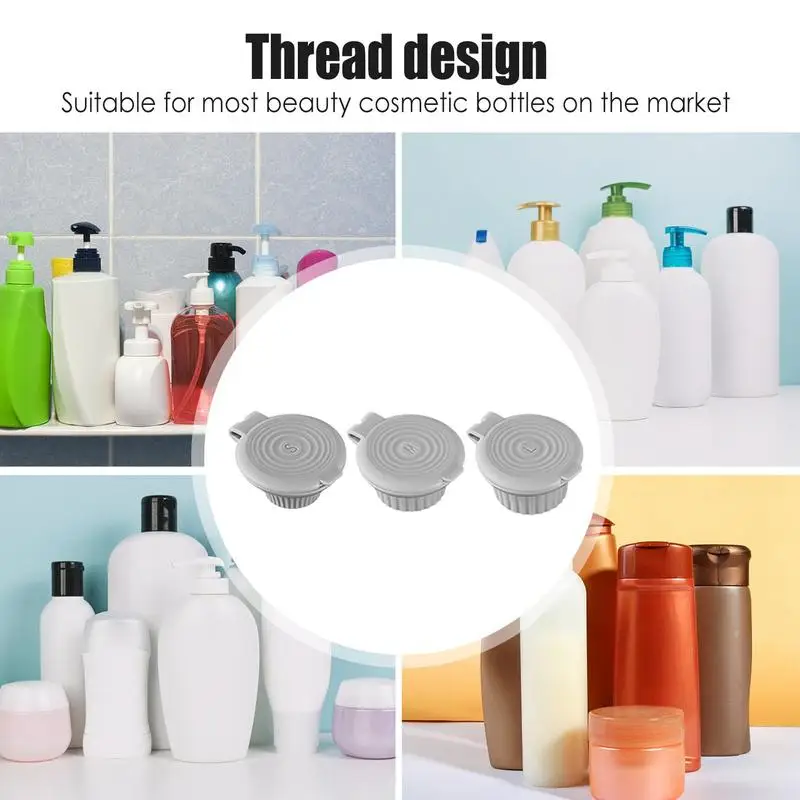 Upside Down Bottle Caps Adapter Transfer Connector 3X Sealed Shampoo Upside Down Bottle Caps For Lotions Shampoos