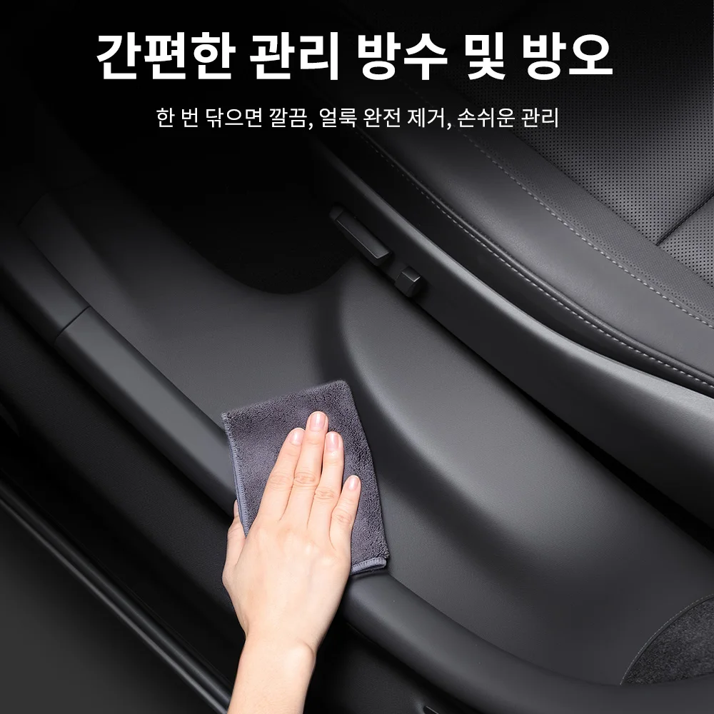 YZ 적용 테슬라 모델 YL A-B 필러 보호 보드 앞뒤 임계값 가드 스크래치 방지 8PCS 킥 가드 패널용