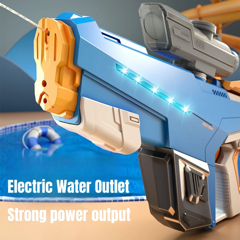 Children Fully Automatic Repeater Water Guns Hand Self-integration High-pressure Absorb Water Electric Water Gun Toys for Kids 4