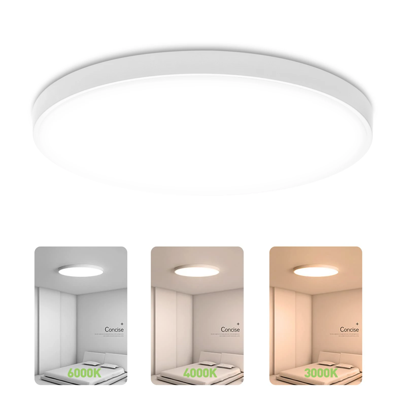 37cm Ultra Thin LED Ceiling Lamp 30W/40W/50W/72W LED Lights Indoor Modern Style Ring Ceiling Light for Kitchen Room Decor 220V led panel lights ceiling lights led panel board round module led light for room ceiling 220v 12w 18w 24w 36w 72w cool white 2psc