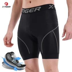 Men's 5D Padded Cycling Underwear Shorts with Anti - Slip Grips - XXXL (36002 - Grey)