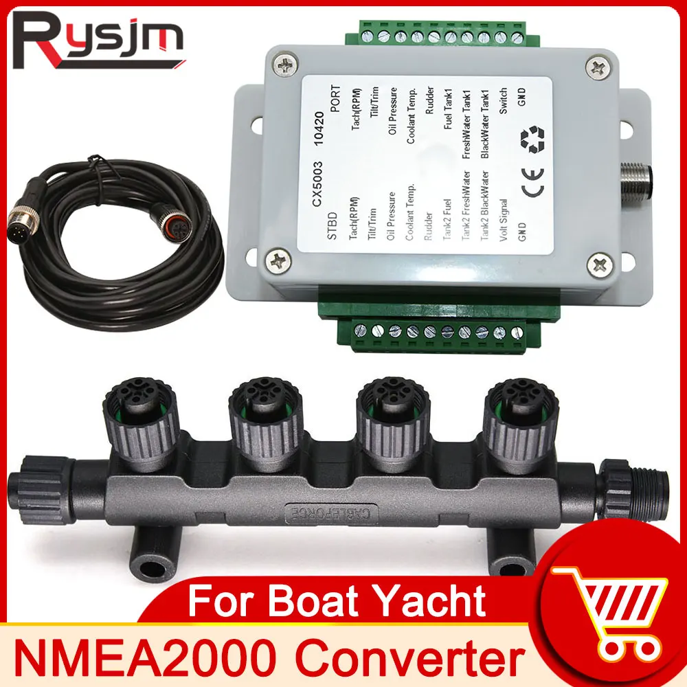 HD NMEA2000 Konverter Adapter CX5003 NMEA 2000 Kabel Steckdosen Multifunktions Konverter Verbinden Bis zu 5 Kabel Linien Stecker