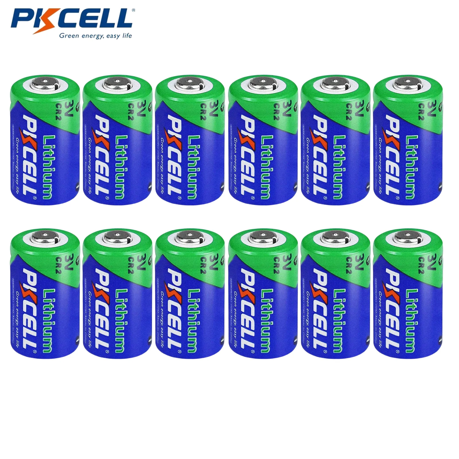 Lithium Battery 12PC 3V CR2 Lithium Batteries 1CR2 DL-CR2 DLCR2 Primary Battery 850mAh Cylindrical Lithium Cell For Shock Collar Tactical Light