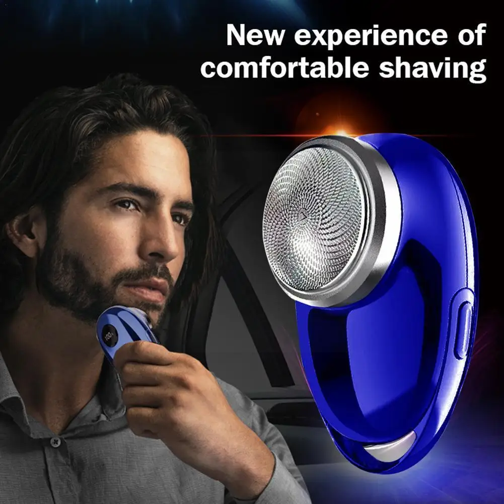 

Портативная электрическая мини-машинка для бритья бороды с зарядкой от USB для мужчин, бритва для влажного и сухого лица, бритва для бороды с низким уровнем яркости N7P1